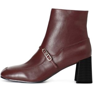 CAFè NOIR Enkellaarsjes  bourgogne