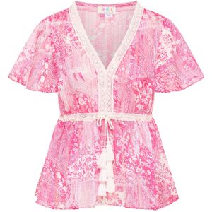 IZIA Blouse  pink / wit
