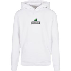 F4NT4STIC Sweatshirt 'Silvester Happy New Year Pixel Kleeblatt'  groen / zwart / wit