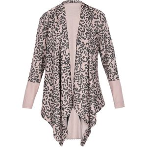 NAEMI Gebreid vest  lichtbruin / zwart