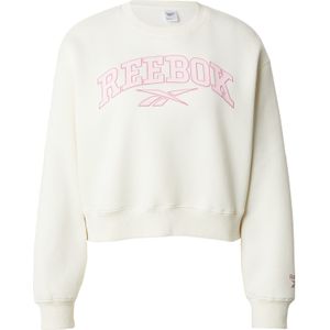 Reebok Sweatshirt 'PEARL VARSITY'  rosa / magenta / natuurwit
