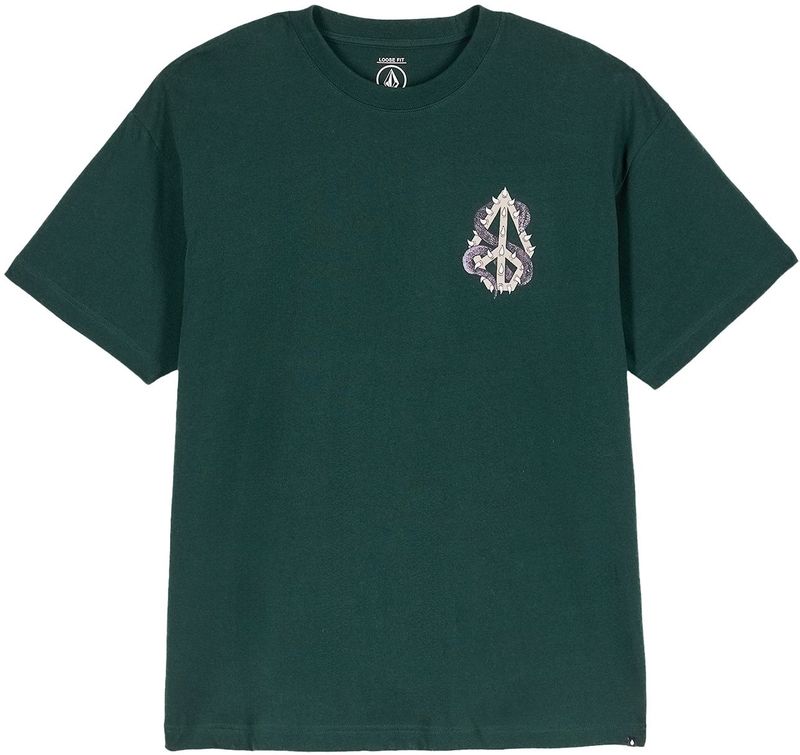 Volcom - Snake Peace LSE - Shirt - Grijs - Donkergroen - Wit