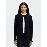 SELECTED Gebreid vest  nachtblauw