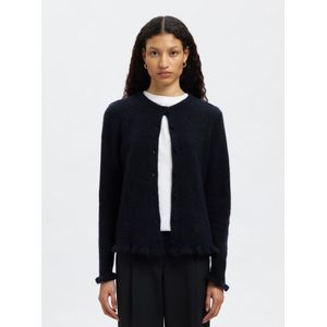 SELECTED Gebreid vest  nachtblauw