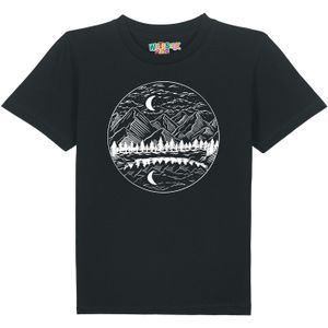 watabout.kids Shirt 'Mountains by Night'  zwart