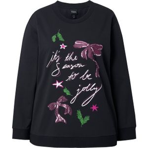 Ulla Popken Sweatshirt  zwart