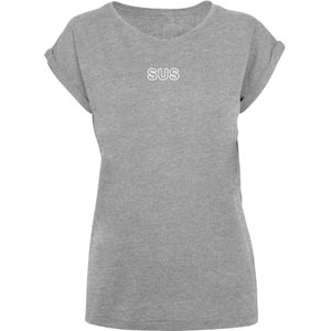 F4NT4STIC Shirt 'SUS'  grijs / wit
