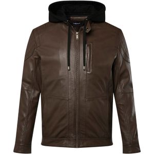 Men Plus Tussenjas  chocoladebruin / zwart