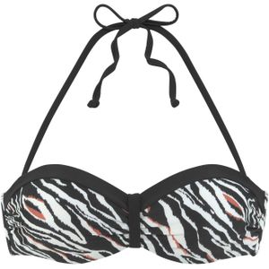 s.Oliver Bikinitop  roestbruin / zwart / wit