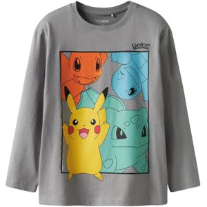 TWO SOON Shirt 'Pokémon'  lichtblauw / geel / grijs / jade groen