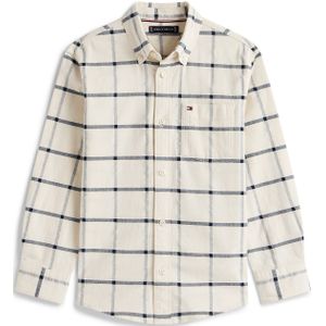 TOMMY HILFIGER - Overhemd - Beige/Zwart - Geruit - Lange Mouw