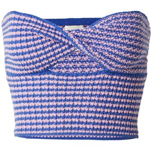 ABOUT YOU x Laura Giurcanu Gebreide top 'Linda'  blauw / pink