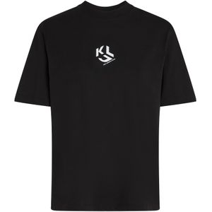 KARL LAGERFELD JEANS Shirt 'Monogram'  zwart / wit