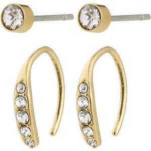 Pilgrim Oorbellen 'Gionni'  goud / transparant