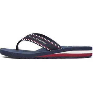 TOMMY HILFIGER Teenslipper  navy / rood / wit