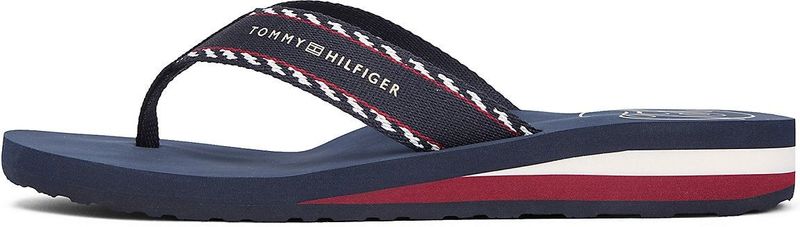 TOMMY HILFIGER Teenslipper  navy / rood / wit
