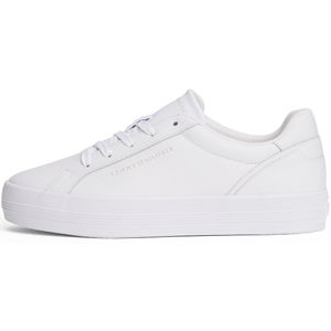 Tommy Hilfiger - FW0FW09164 - Leren Plateausneakers - Wit - Casual