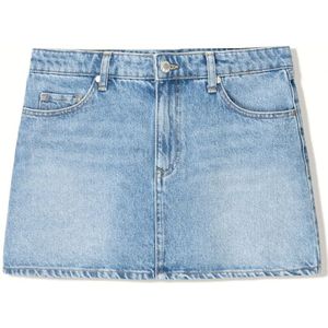 Bershka - Minirok - Blauw - Denim - Slanke Pasvorm