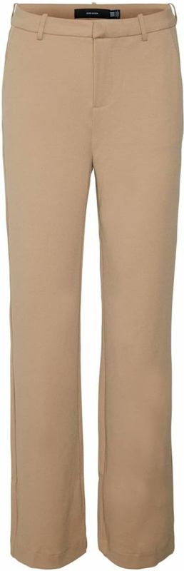 VERO MODA - ZAMIRA - Broek - Lichtbruin - Gerecycled Materiaal - Mid Waist