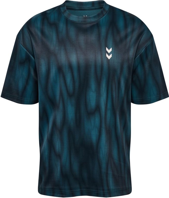 Hummel - HMLHIIT AOP LOOSE T-SHIRT S/S - T-shirt - Zwart - Korte Mouwen