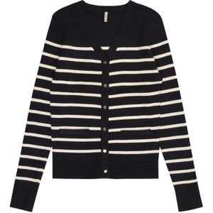 ONLY GIRLS Gebreid vest 'KOGAMY'  nachtblauw / wit