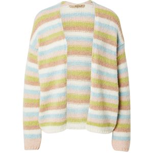 Smith&Soul Gebreid vest  lichtblauw / appel / rosa / wit