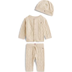 Tommy Hilfiger Cadeaubox - Broek/Cardigan/Muts - Gebreid - Kabel - Tommy Hilfiger - 62 - Cardigan
