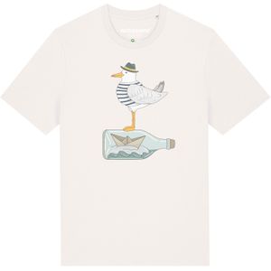 Watapparel Shirt ' Möwe mit Hut '  gemengde kleuren / wit