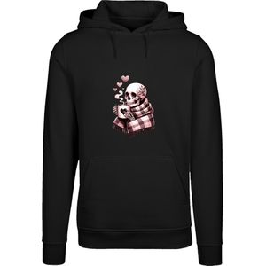 F4NT4STIC Sweatshirt 'Cozy Winter Skelett'  mauve / zwart / wit