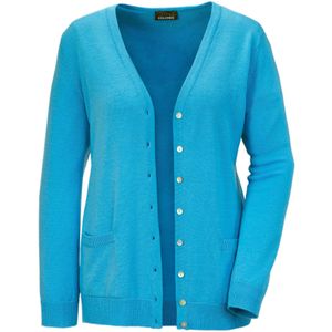 Goldner Gebreid vest  azuur