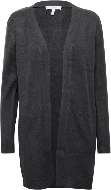 b.young Gebreid vest 'Bynonina'  donkergrijs