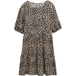 TOM TAILOR DENIM Jurk  karamel / zwart / wit