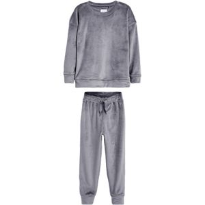 Next Set - Grijs - 2-delige Set - Fluweel/Nicky Velours - Lange Mouw