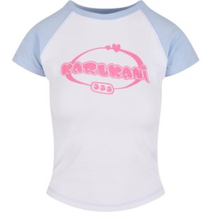 Karl Kani Shirt  lichtblauw / lichtroze / wit