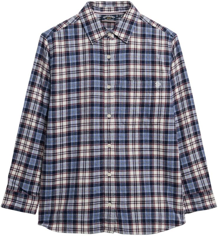 Superdry Blouse  blauw / donkerrood / wit