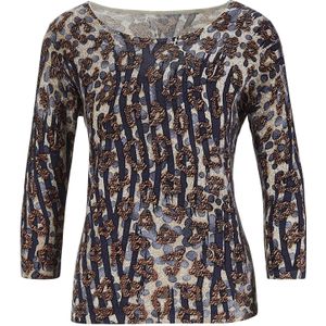 MADELEINE Trui  marine / saffier / bruin / wolwit