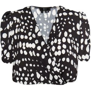 faina Blouse  zwart / wit