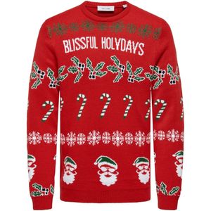 ONLY & SONS - ONSXMAS REG 5 - Gebreide Trui - Pompeian Red - Regular Fit