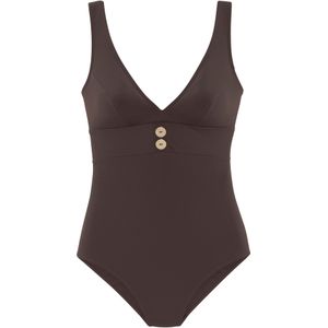 Badpak - Donkerbruin - Polyamide - Zonder Beugels