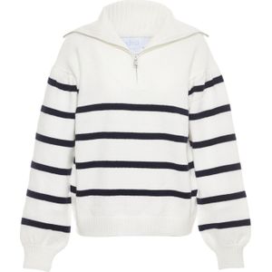 usha - Pullover - Gestreept - Met Reißverschluss