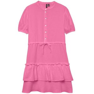 Vmnatti - Lange Jurk - Blousejurk - V-Hals - Korte Mouwen - Regular Fit