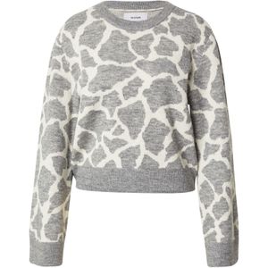 NÜMPH Trui 'Grif'  lichtbeige / grijs gemêleerd