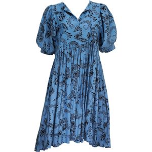 VIVID Jurk  blauw denim / zwart