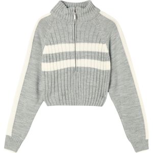 Koton Gebreid vest  grijs / wit