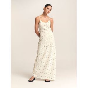 St MRLO Jurk 'Myrtle'  ecru / zwart