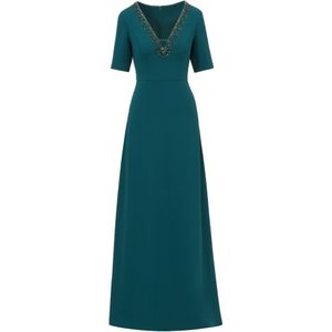 Adrianna Papell Avondjurk  donkergroen