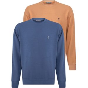 Jacey Quinn Sweatshirt  blauw / lichtbruin / wit