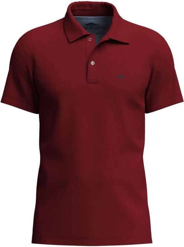 Poloshirt - Garnet Red - Regular Fit - Polokraag - Lange Mouwen