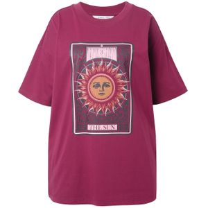 Studio Untold Shirt  camel / ultramarine blauw / sering / roodviolet