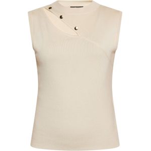 faina Gebreide top  sand